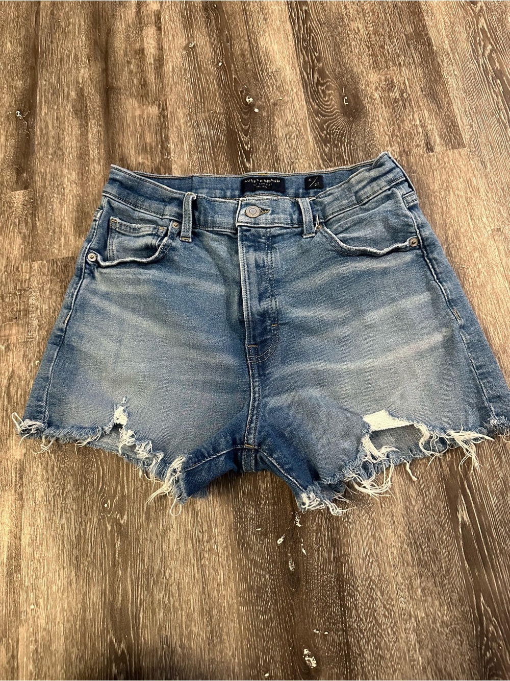 Lucky Brand Distressed Light Blue Denim Shorts